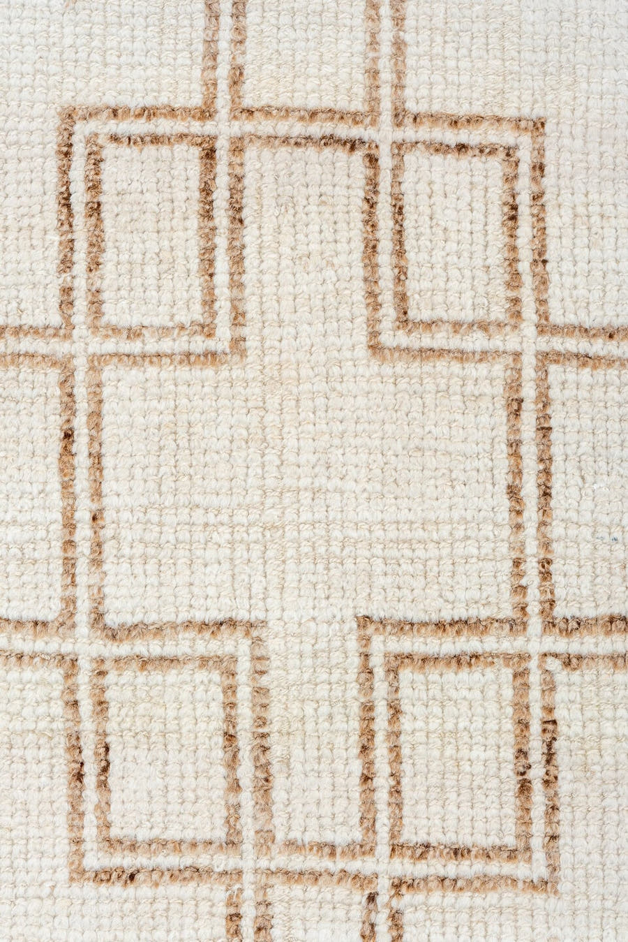 2' x 10' one-of-a-kind handmade vintage Kars runner rug. Color palette: ivory, taupe, brown, beige, gray