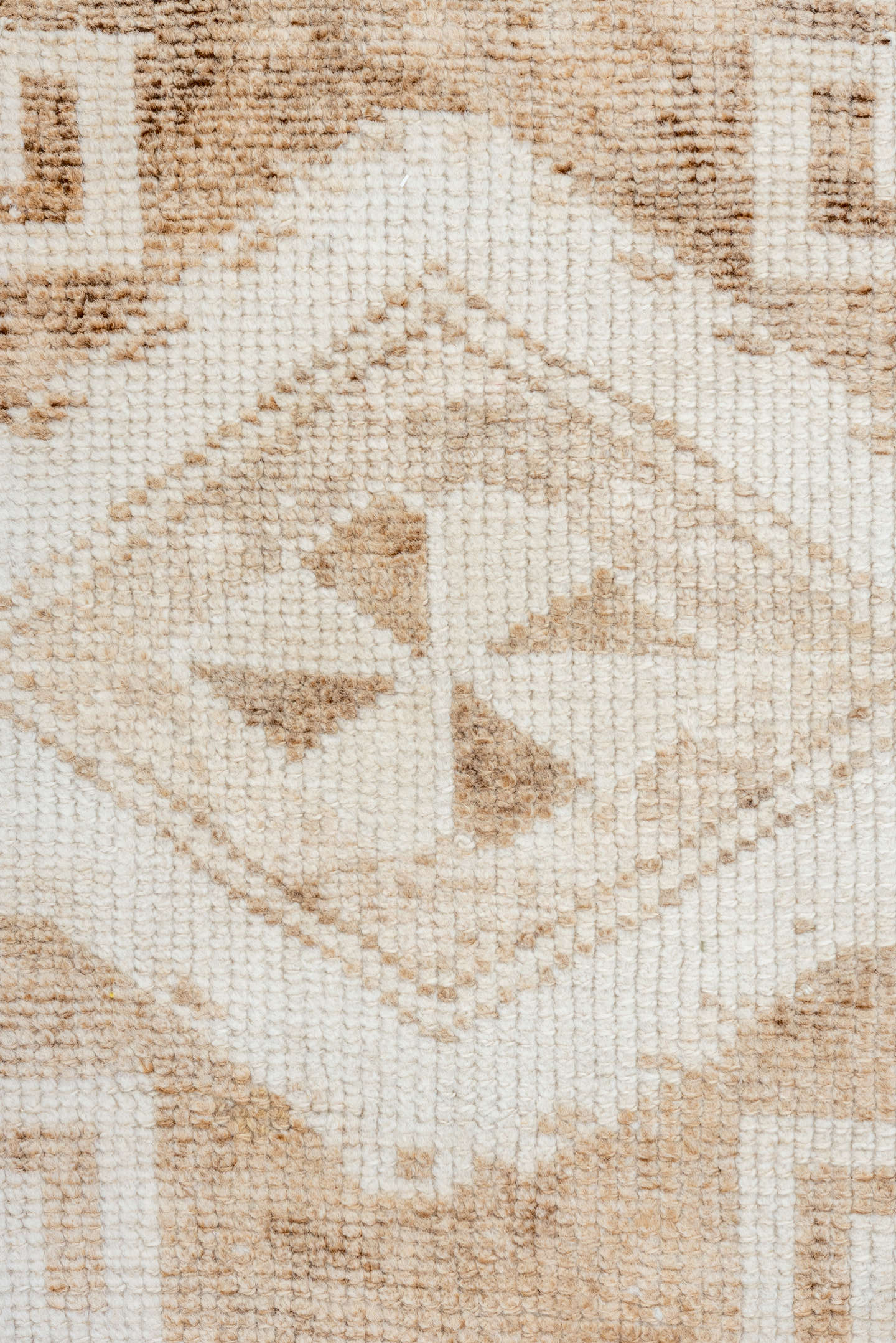 3' x 10' one-of-a-kind handmade vintage Kars runner rug. Color palette: ivory, taupe, beige, camel, cream, gray