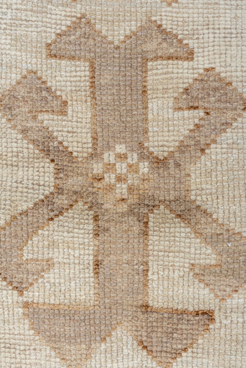 3' x 11' one-of-a-kind handmade vintage Kars runner rug. Color palette: ivory, taupe, brown, camel, beige, gray