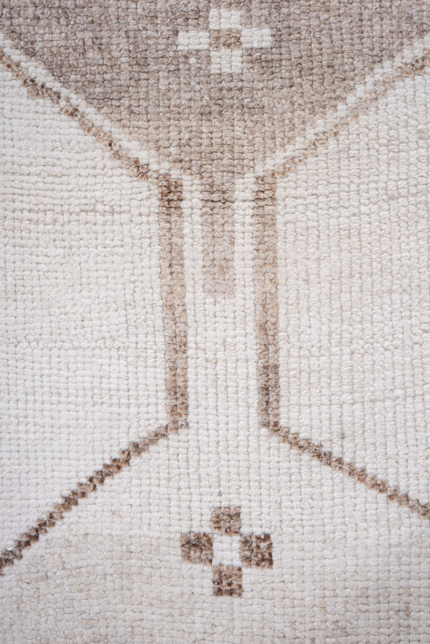 3' x 11' one-of-a-kind handmade vintage Kars runner rug. Color palette: ivory, taupe, camel, beige, brown, gray