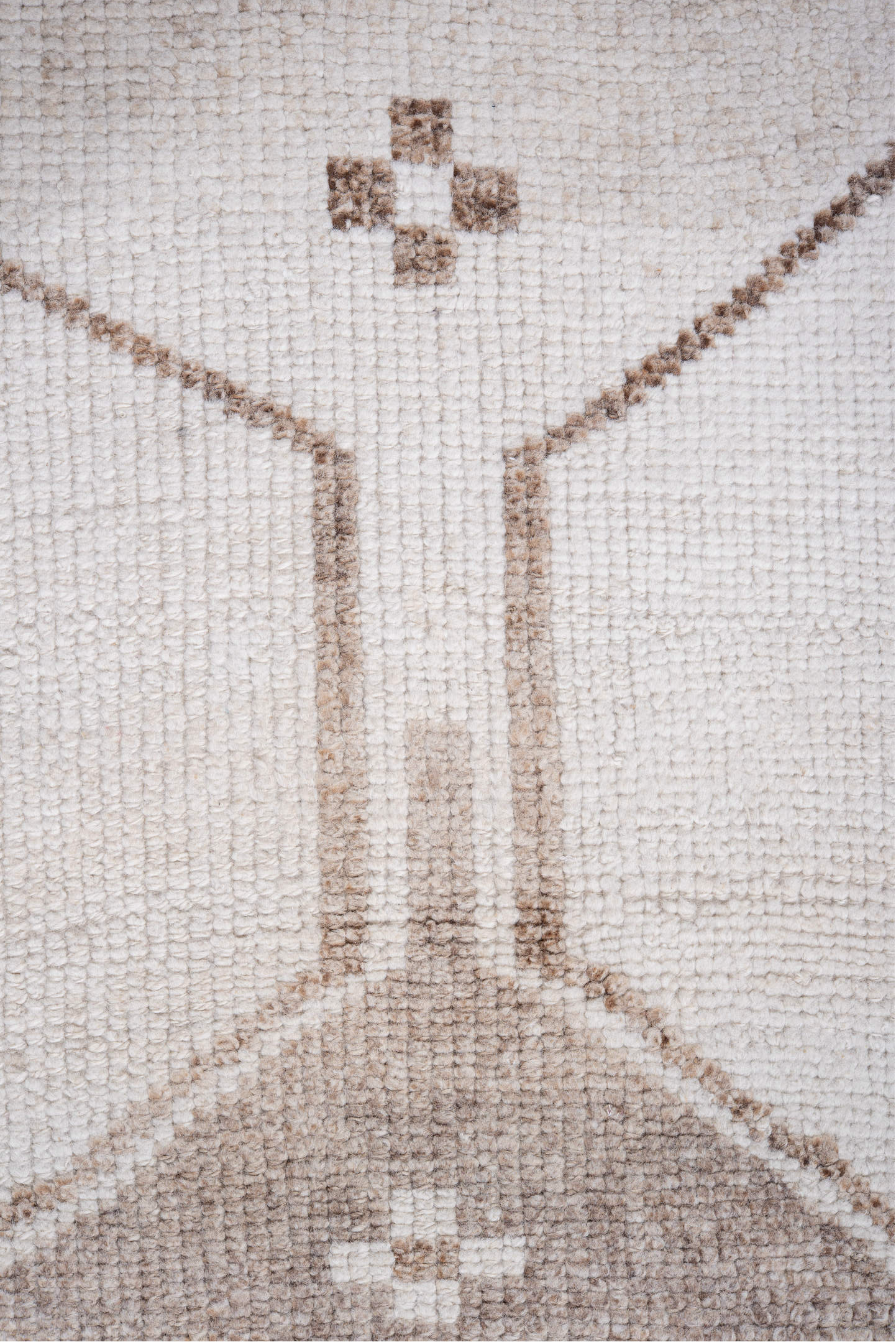 3' x 11' one-of-a-kind handmade vintage Kars runner rug. Color palette: ivory, taupe, camel, beige, brown, gray