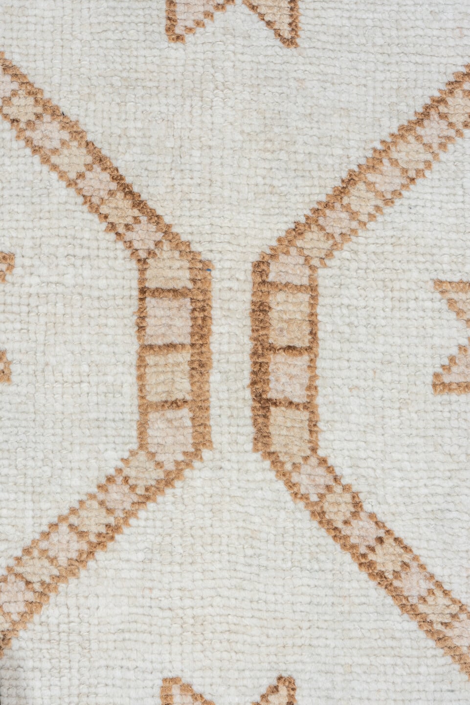 3' x 14' one-of-a-kind handmade antique Kars runner rug. Color palette: ivory, camel, taupe, beige, gray