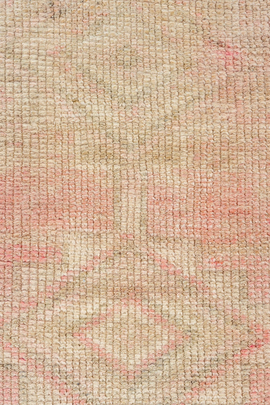 2' x 10' one-of-a-kind handmade antique Kars runner rug. Color palette: blush, ivory, cream, taupe, rose, camel, pink, beige