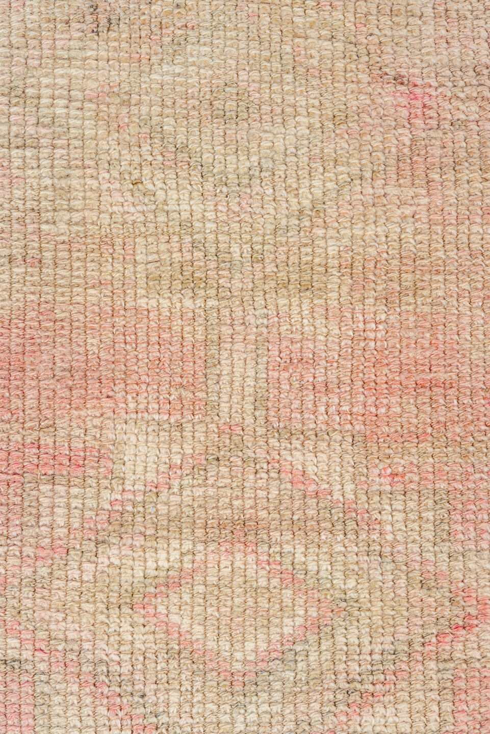 2' x 10' one-of-a-kind handmade antique Kars runner rug. Color palette: blush, ivory, cream, taupe, rose, camel, pink, beige