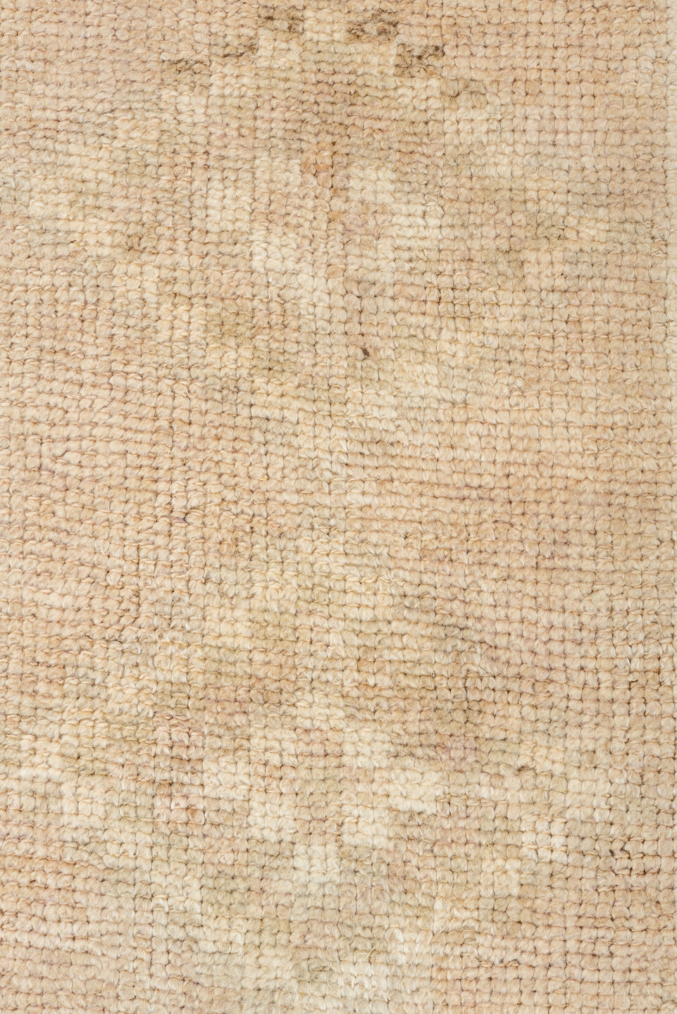 2' x 12' one-of-a-kind handmade antique Kars runner rug. Color palette: beige, blush, ivory, taupe, sand, pink, gray