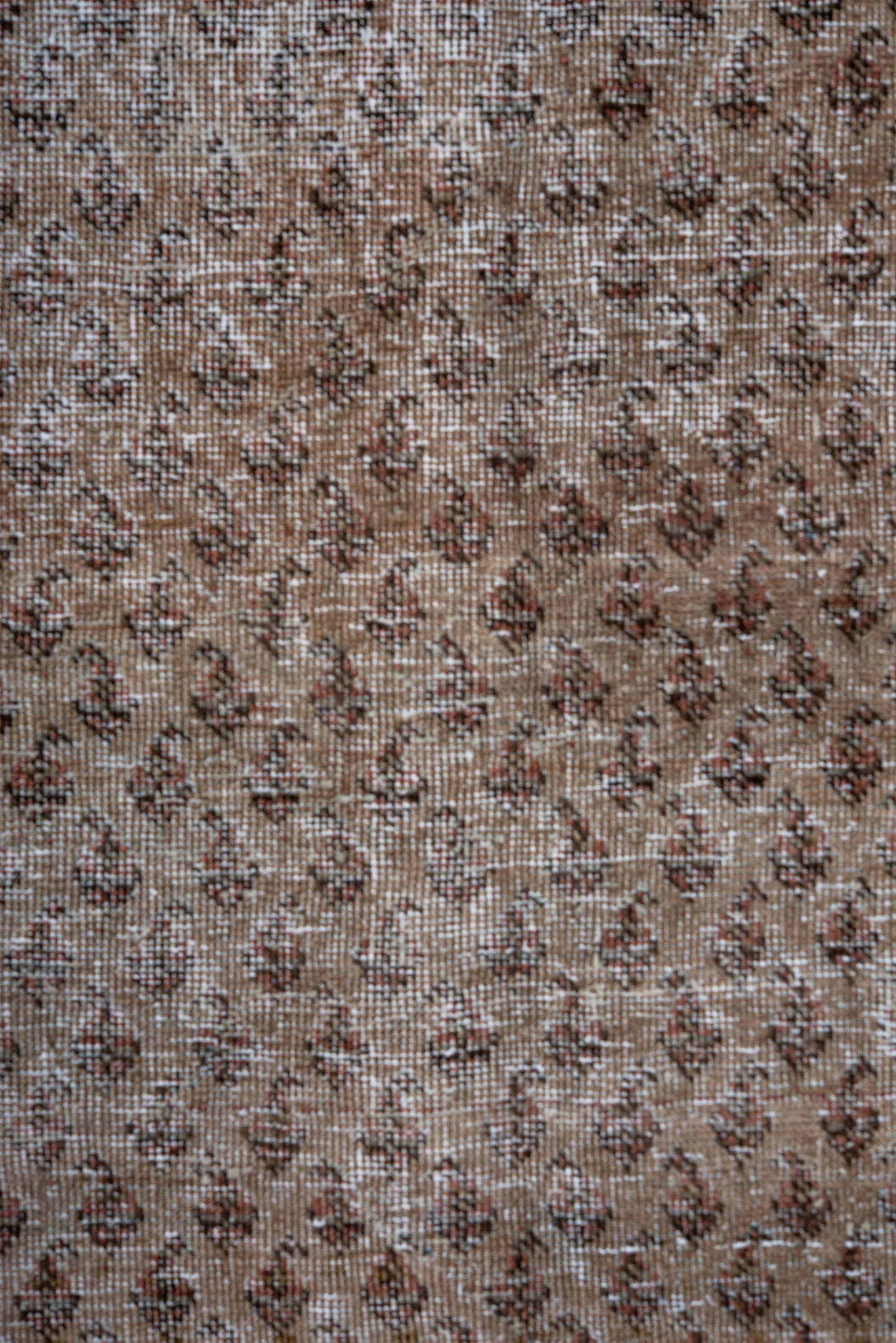 5' x 8' one-of-a-kind handmade antique Saraband medium size rug. Color palette: taupe, ivory, brown, charcoal, beige, gray