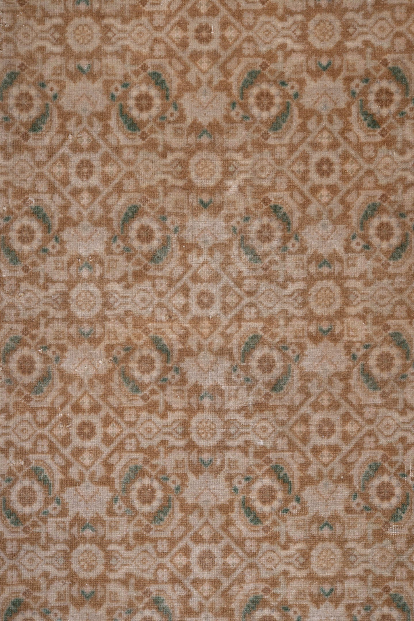 8' x 11' one-of-a-kind handmade antique Bidjar large size rug. Color palette: camel, taupe, ivory, sage, beige, sand, gray