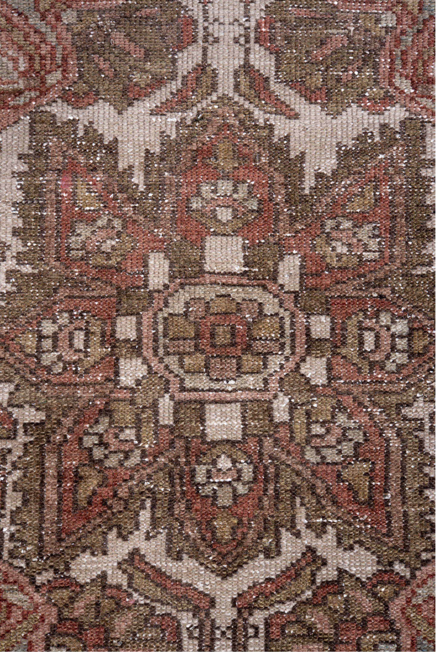 7' x 10' one-of-a-kind handmade vintage Baktiary large size rug. Color palette: brown, dim gray, gainsboro, gray, light gray