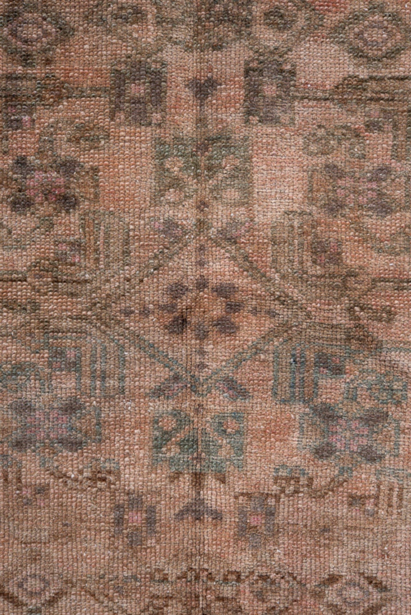 4' x 6' one-of-a-kind handmade antique Malayer small size rug. Color palette: blush, taupe, brown, charcoal, ivory, rose