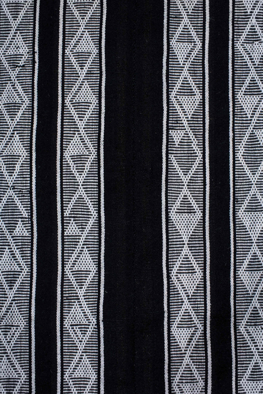 5' x 11' one-of-a-kind handmade antique Flatweave rug. Color palette: black, ivory, charcoal, gray