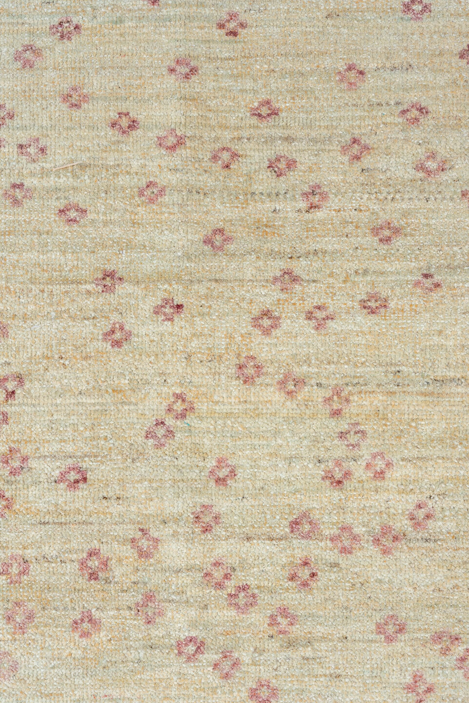14' x 16' one-of-a-kind handmade handmade Contemporary oversize rug. Color palette: ivory, cream, rose, taupe, blush, pink