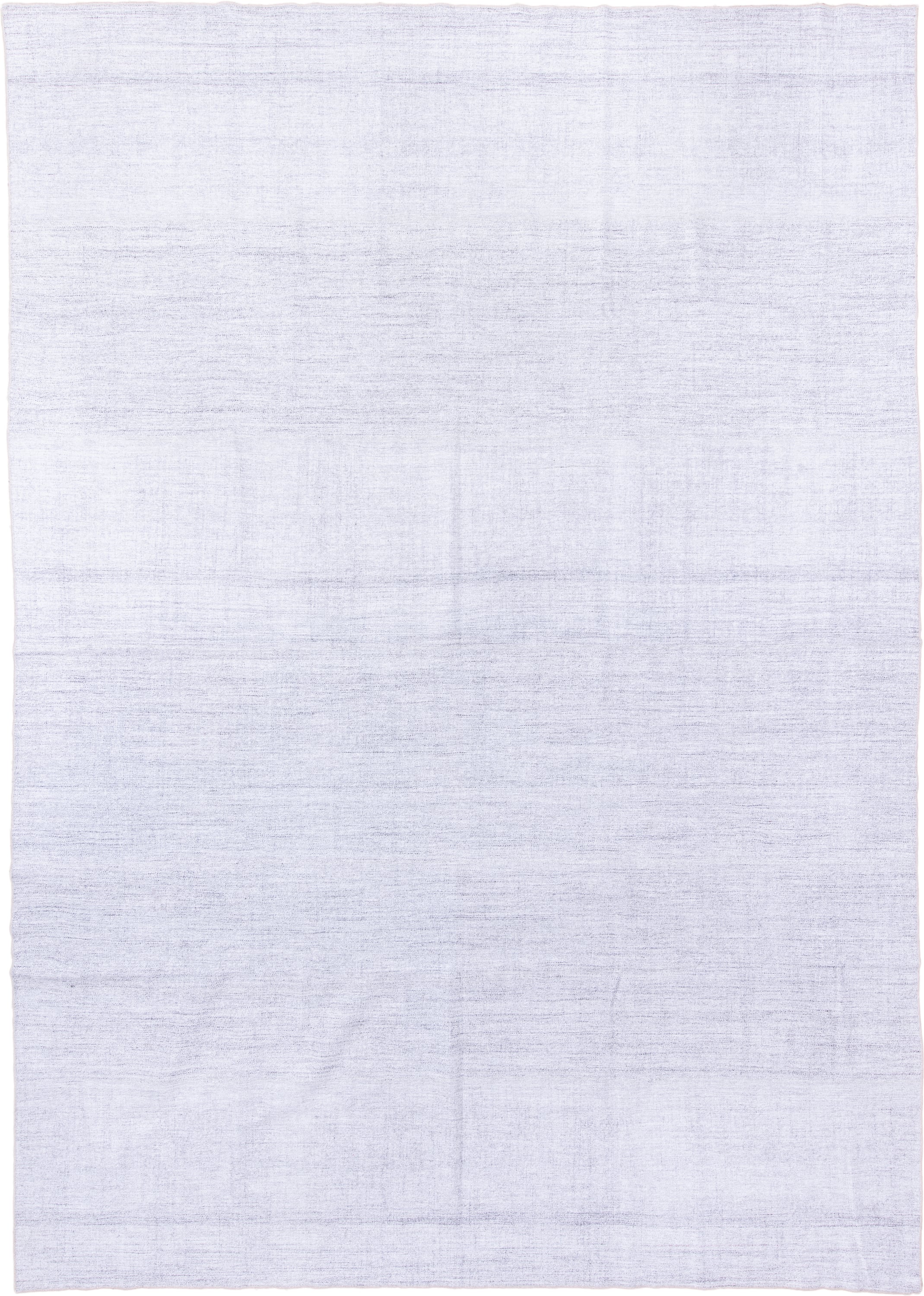 10' x 14' one-of-a-kind handmade antique Kilim large size rug. Color palette: ivory, cream, pale lavender, silver, purple