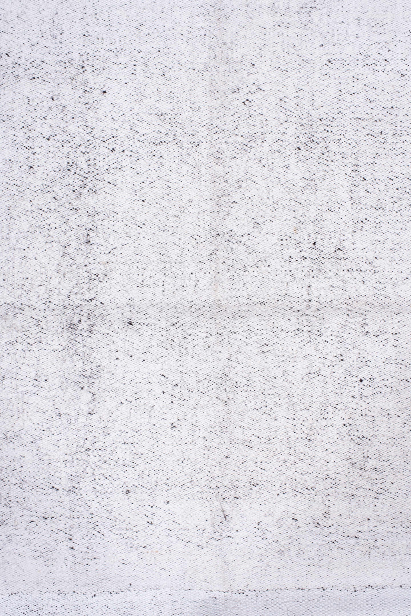 8' x 15' one-of-a-kind handmade antique Flatweave rug. Color palette: ivory, cream, taupe, light gray, beige, gray