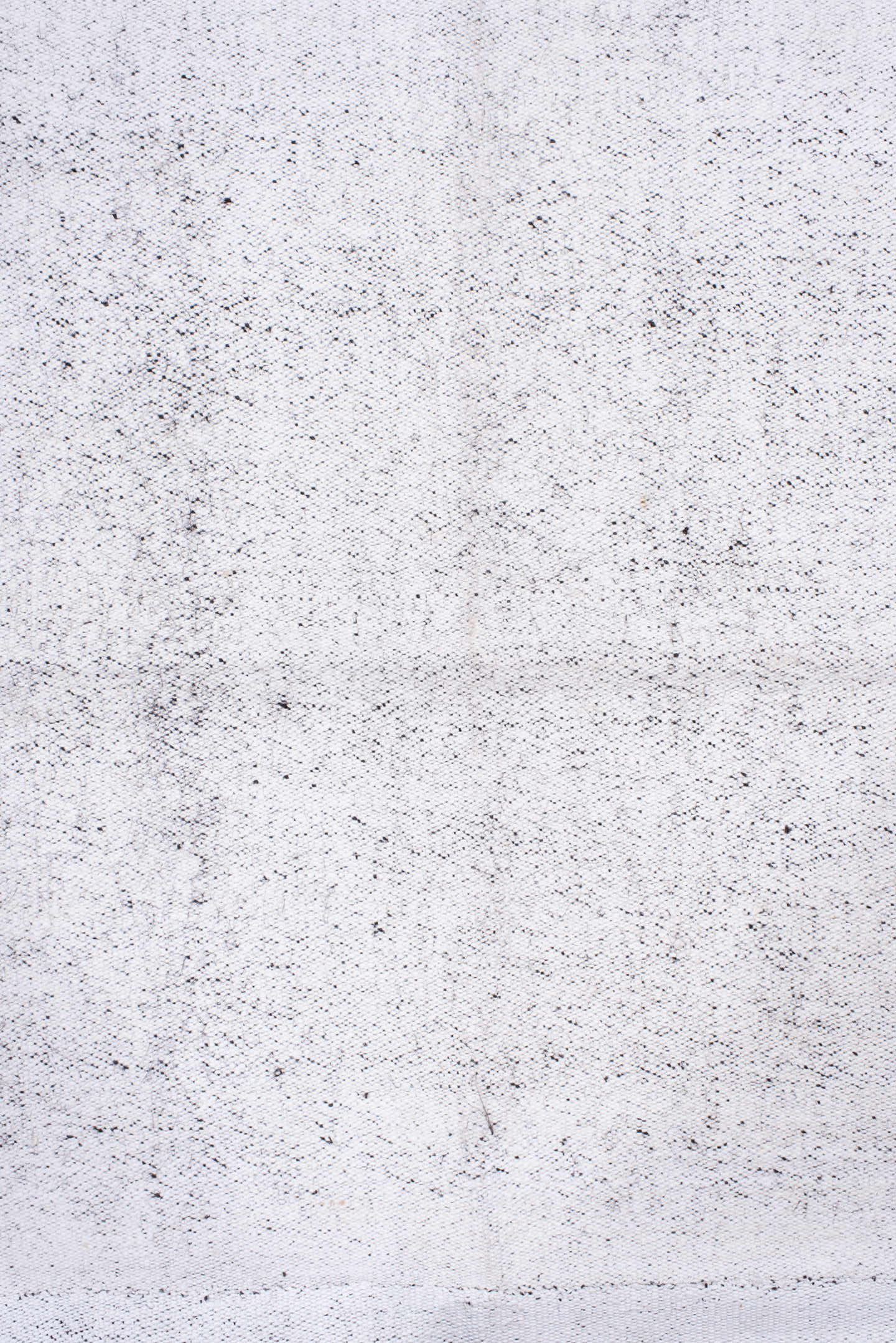 8' x 15' one-of-a-kind handmade antique Flatweave rug. Color palette: ivory, cream, taupe, light gray, beige, gray