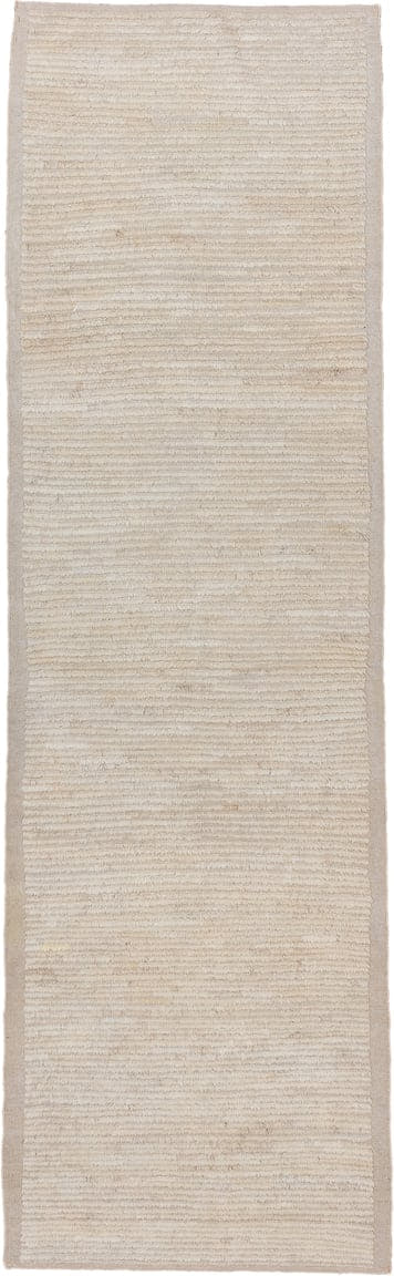 3' x 10' one-of-a-kind handmade vintage Tulu runner rug. Color palette: ivory, cream, beige, taupe, gray