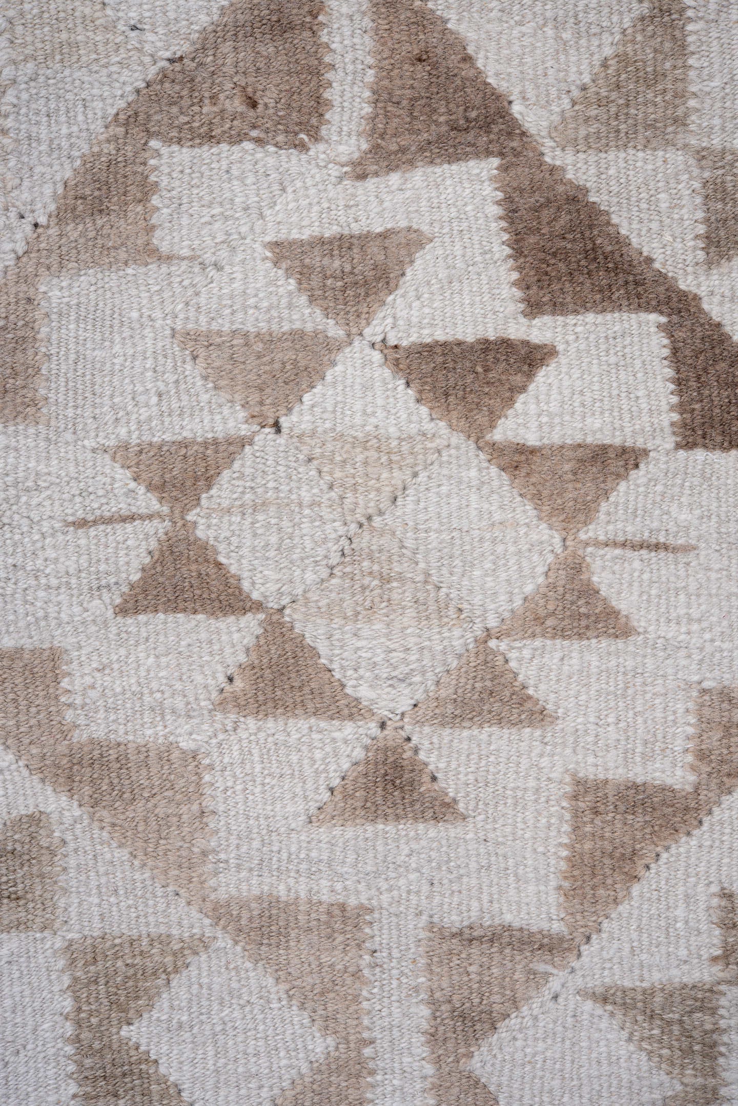 3' x 11' one-of-a-kind handmade antique Kilim runner rug. Color palette: ivory, taupe, camel, beige, gray