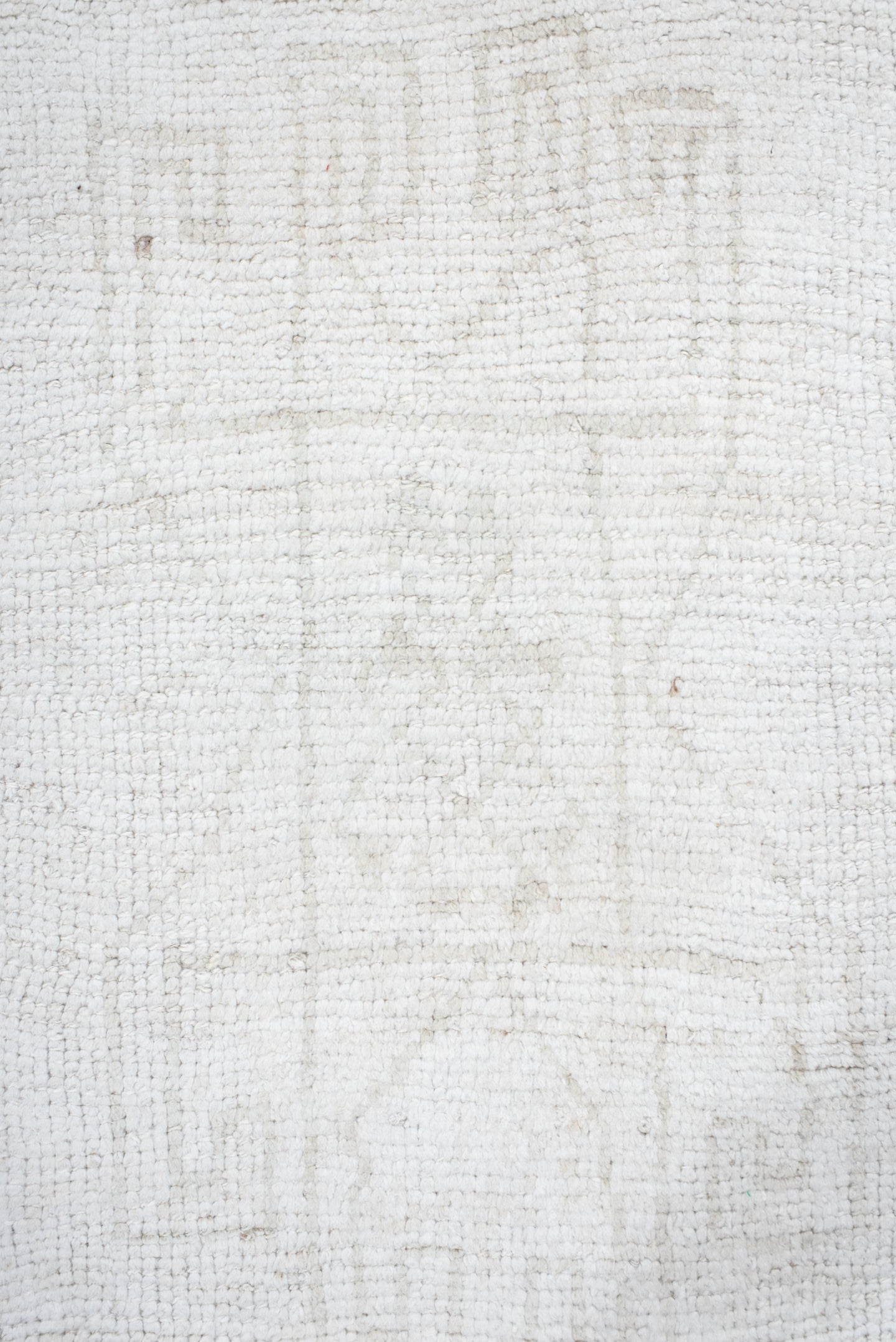 3' x 10' one-of-a-kind handmade vintage Kars runner rug. Color palette: ivory, cream, taupe, pale gray, beige, gray
