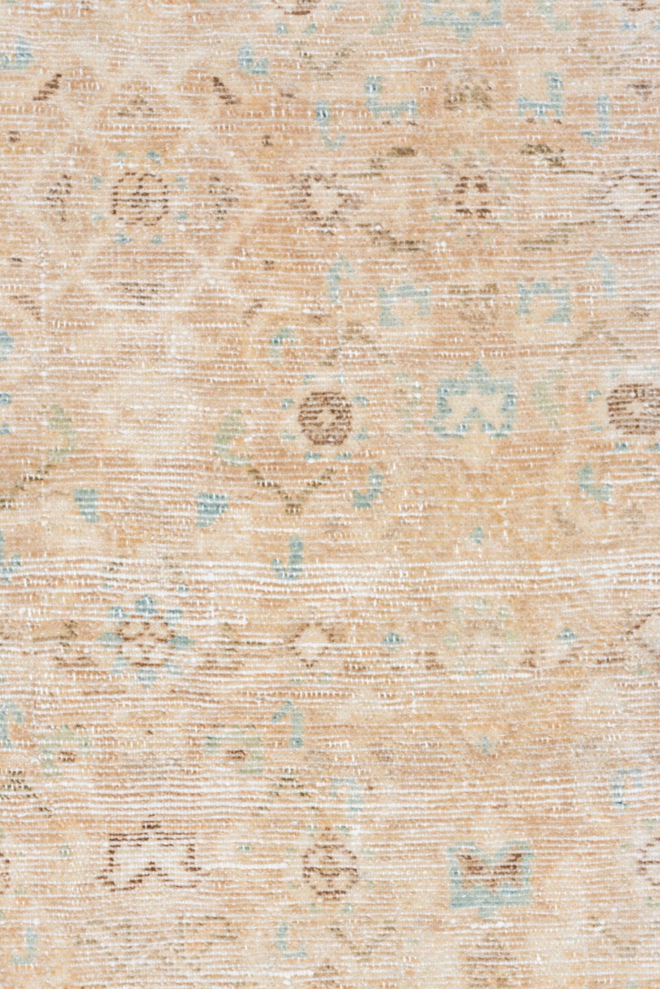 3' x 12' one-of-a-kind handmade antique Malayer runner rug. Color palette: ivory, beige, camel, taupe, pale blue, sand