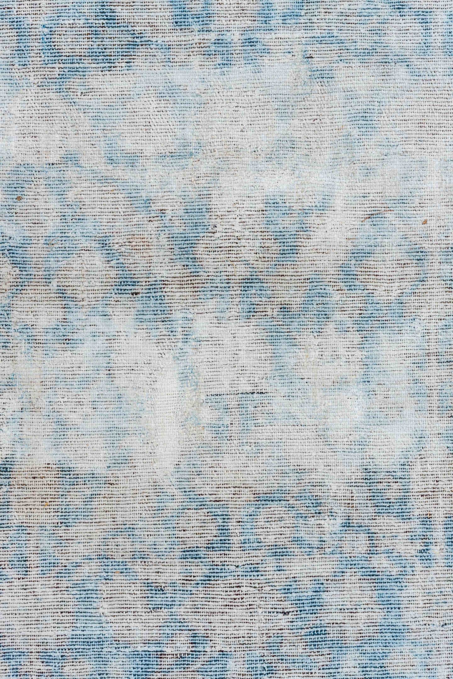3' x 12' one-of-a-kind handmade antique Malayer runner rug. Color palette: ivory, sky blue, taupe, cream, pale gray