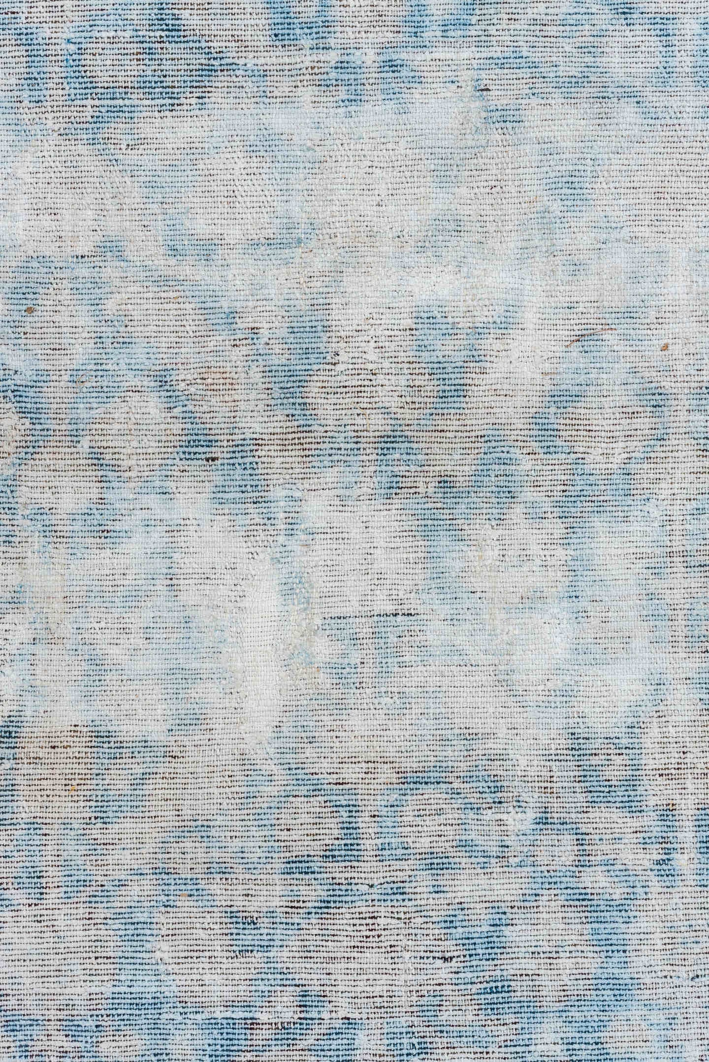 3' x 12' one-of-a-kind handmade antique Malayer runner rug. Color palette: ivory, sky blue, taupe, cream, pale gray