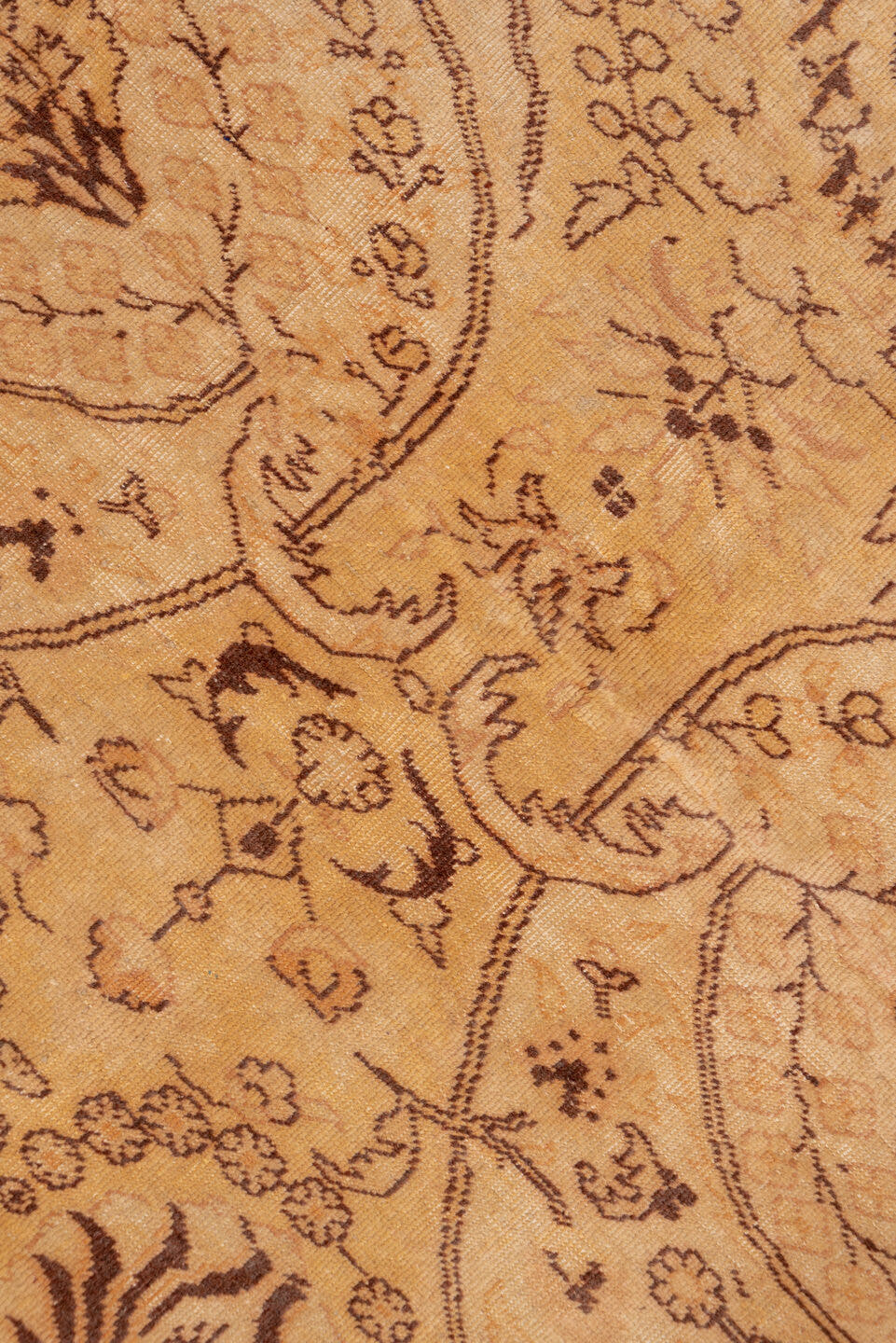 8' x 11' one-of-a-kind handmade antique Sivas large size rug. Color palette: beige, camel, taupe, rose, terra cotta, brown