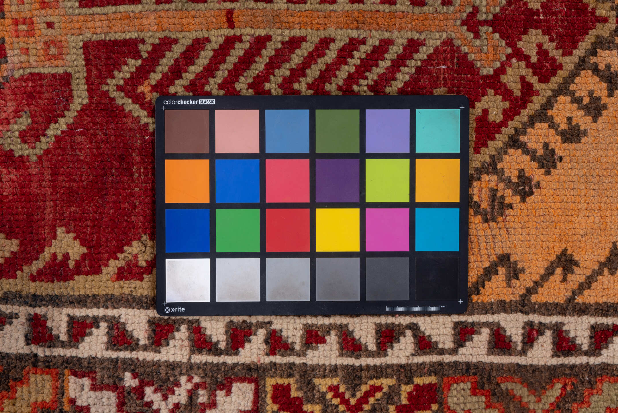 5' x 13' one-of-a-kind handmade vintage Oushak rug. Color palette: brown, gray, pink, red