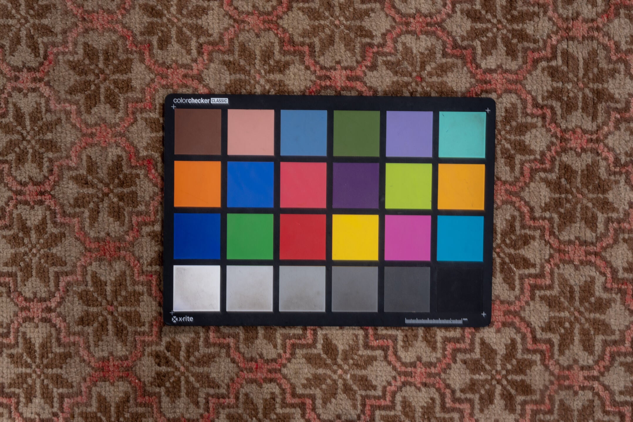 4' x 8' one-of-a-kind handmade vintage Oushak rug. Color palette: brown, gray, light gray, off-white, pink