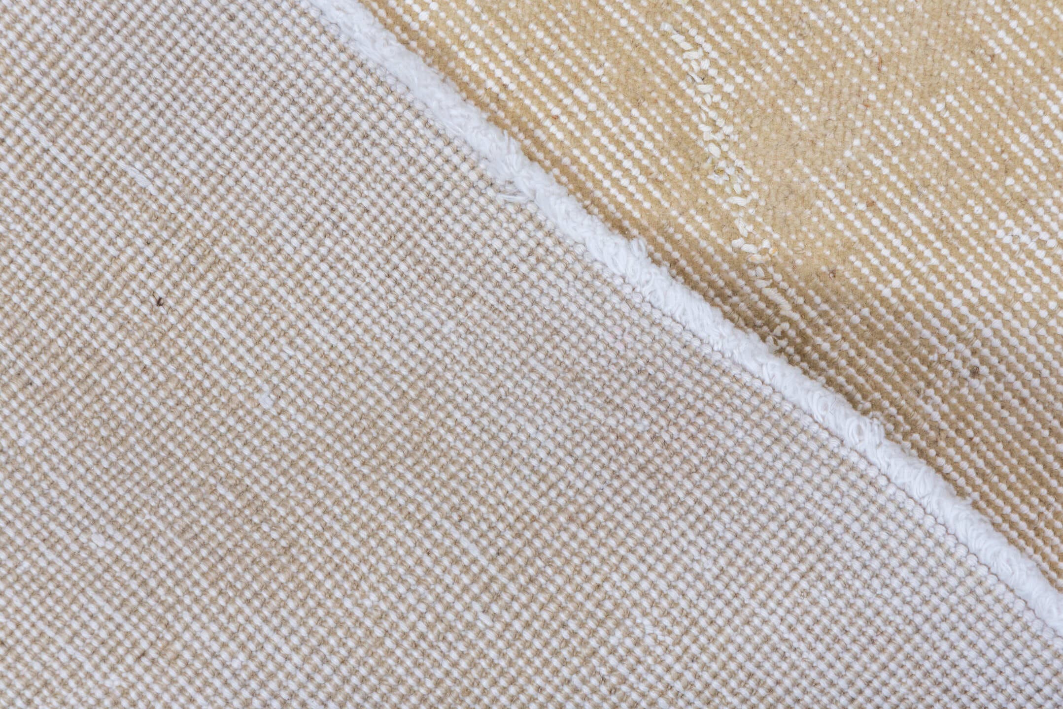 3' x 6' one-of-a-kind handmade vintage Oushak small size rug. Color palette: beige, ivory, taupe, brown, sage, lavender