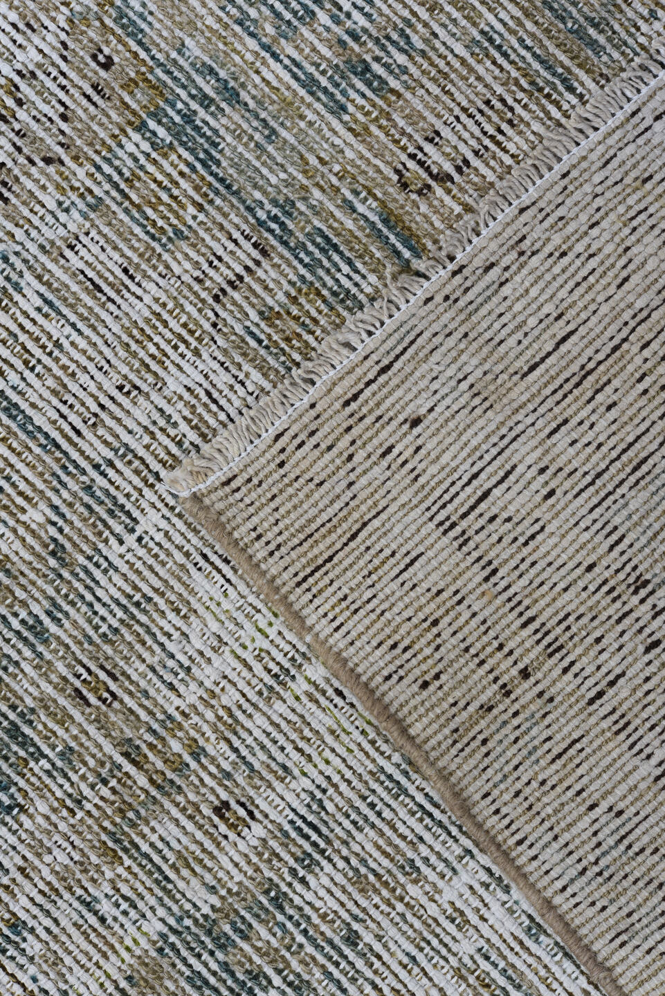 3' x 9' one-of-a-kind handmade vintage Malayer runner rug. Color palette: taupe, ivory, gray, slate, beige