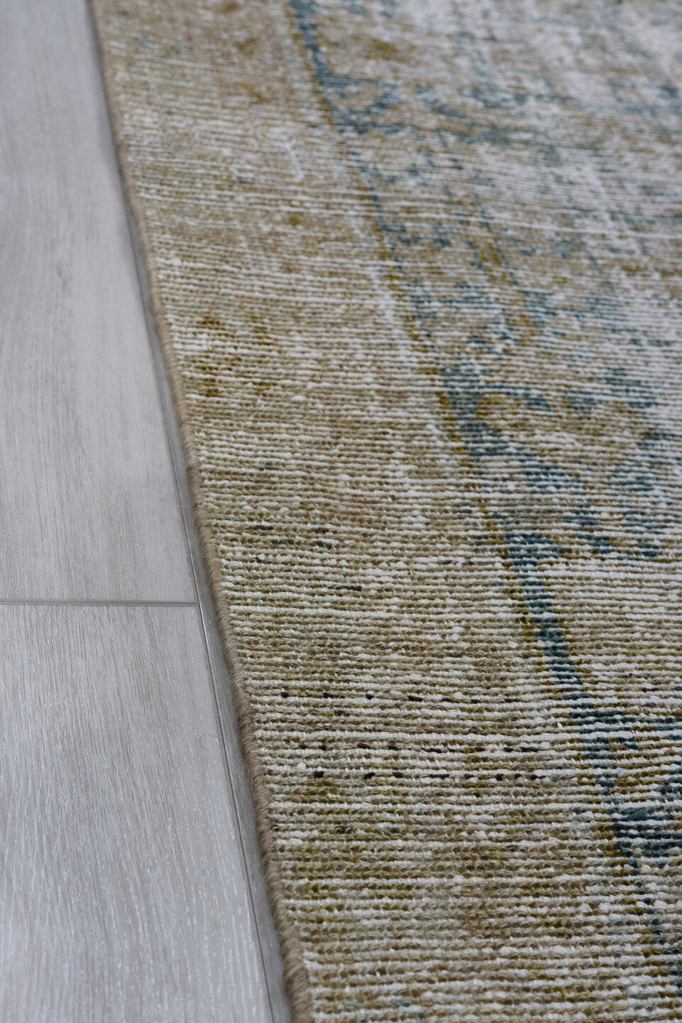 3' x 9' one-of-a-kind handmade vintage Malayer runner rug. Color palette: black, blue, charcoal, dim gray, gainsboro, gray