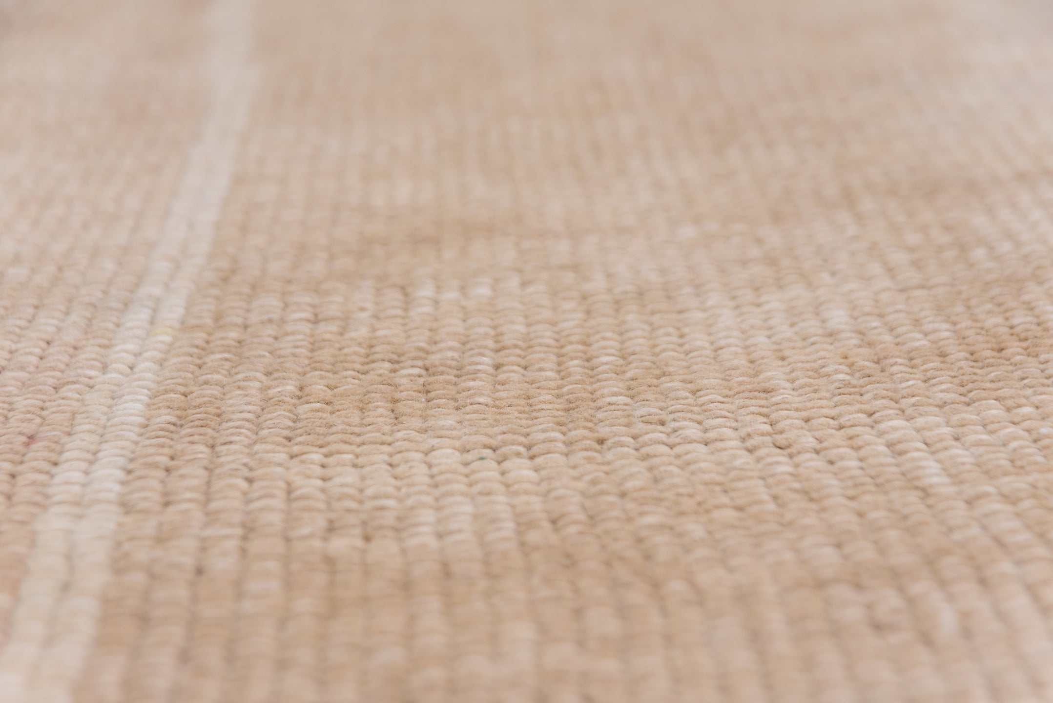 7' x 11' one-of-a-kind handmade vintage Oushak large size rug. Color palette: beige, ivory, taupe, camel, sand, light brown