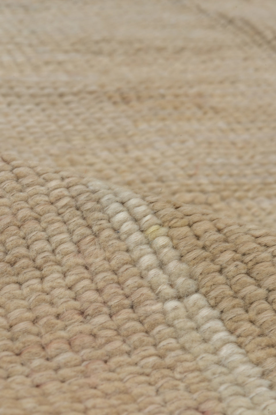 7' x 11' one-of-a-kind handmade vintage Oushak large size rug. Color palette: beige, ivory, taupe, camel, sand, light brown