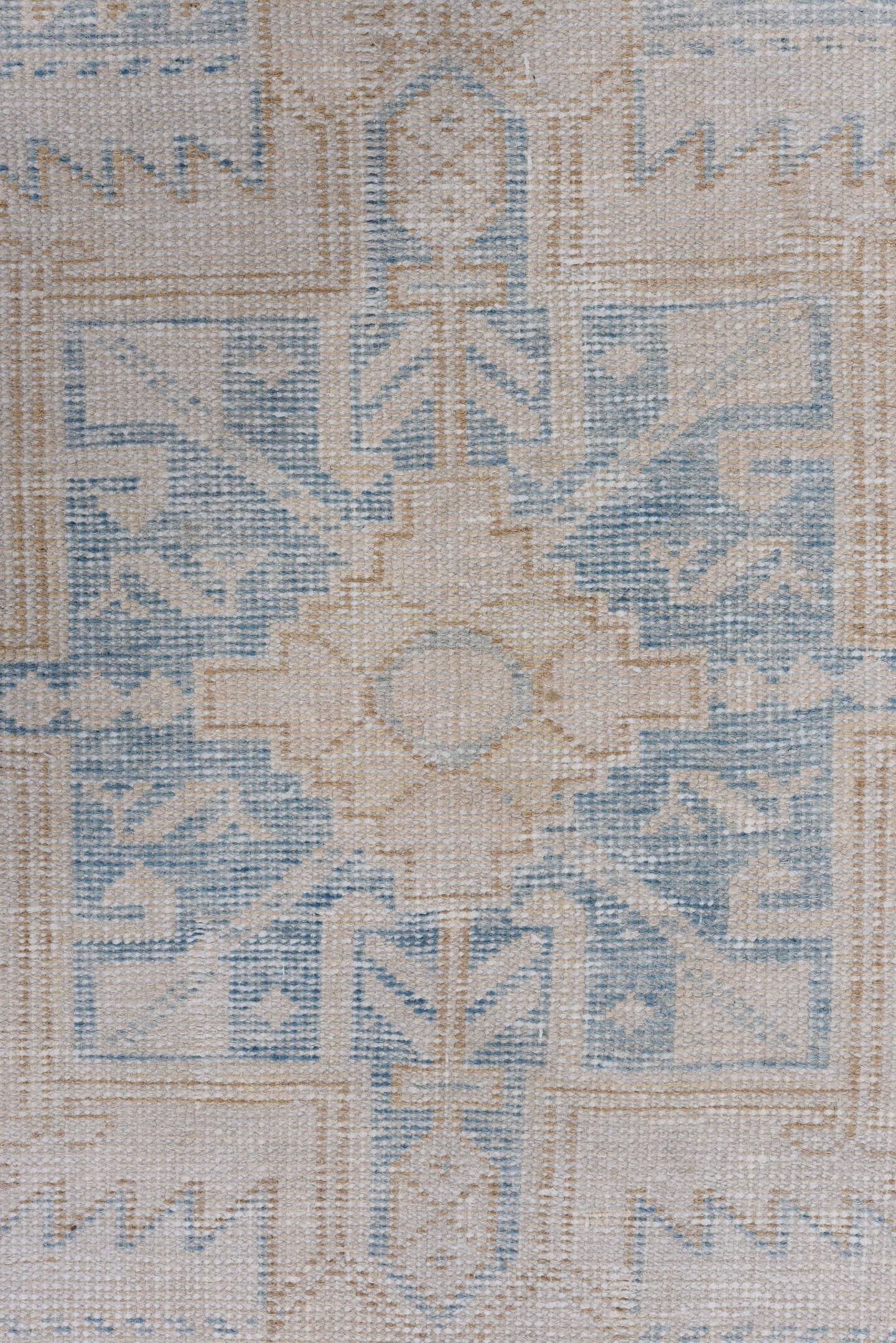 3' x 10' one-of-a-kind handmade antique Sarab runner rug. Color palette: ivory, pale blue, taupe, beige, camel, light blue