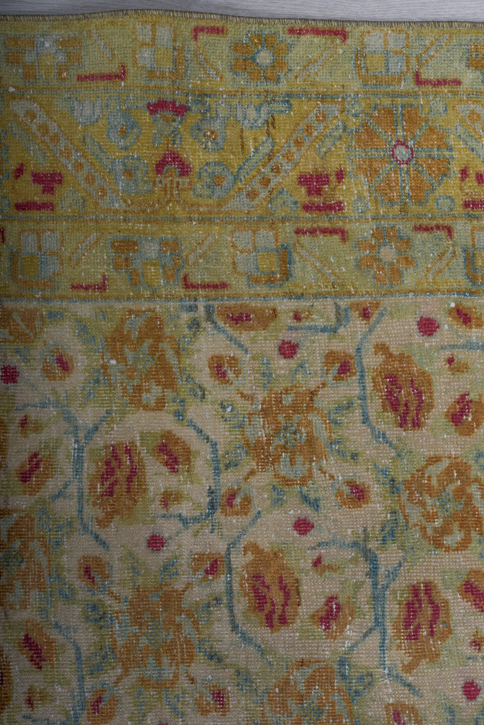 5' x 8' one-of-a-kind handmade vintage Afshar medium size rug. Color palette: ivory, gold, sky_blue, rose, taupe, saffron