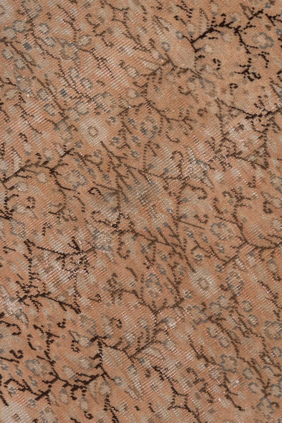 6' x 9' one-of-a-kind handmade vintage Kaisary medium size rug. Color palette: brown, gray, pink