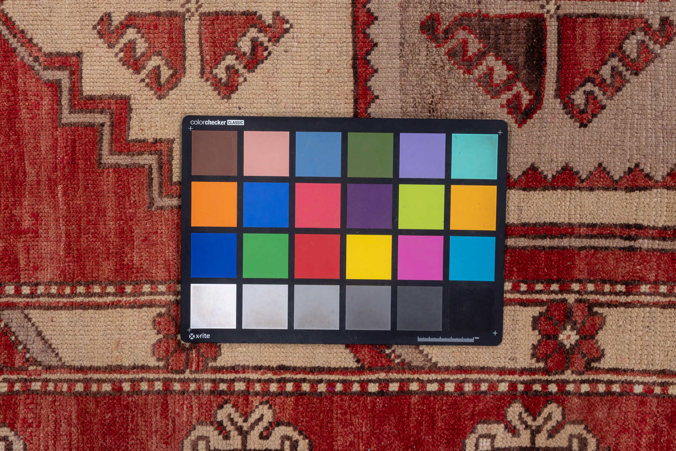 5' x 14' one-of-a-kind handmade vintage Oushak rug. Color palette: rust, ivory, taupe, rose, burgundy, charcoal, terracotta