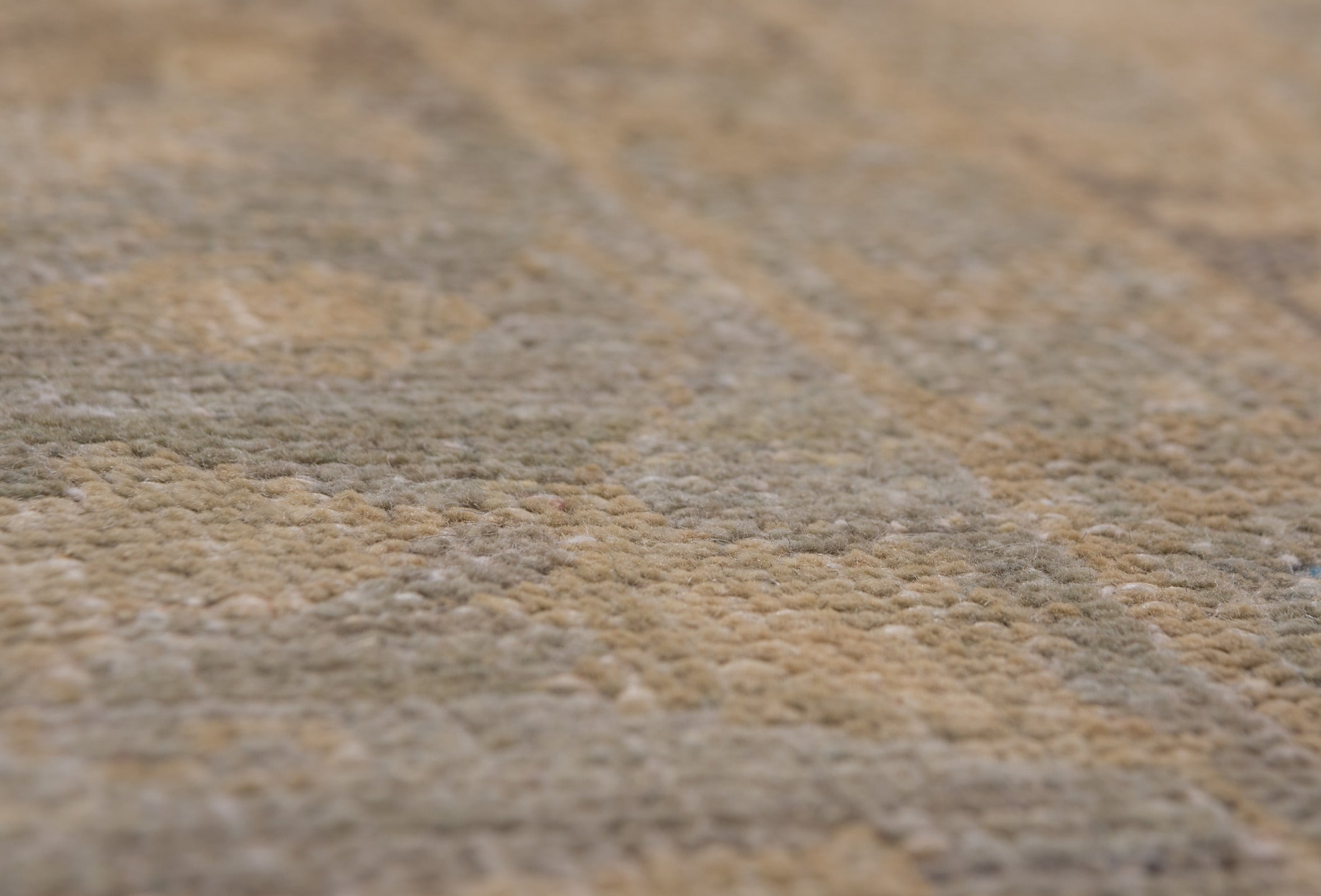8' x 13' one-of-a-kind handmade vintage Oushak large size rug. Color palette: beige, taupe, gray, ivory, camel, greige