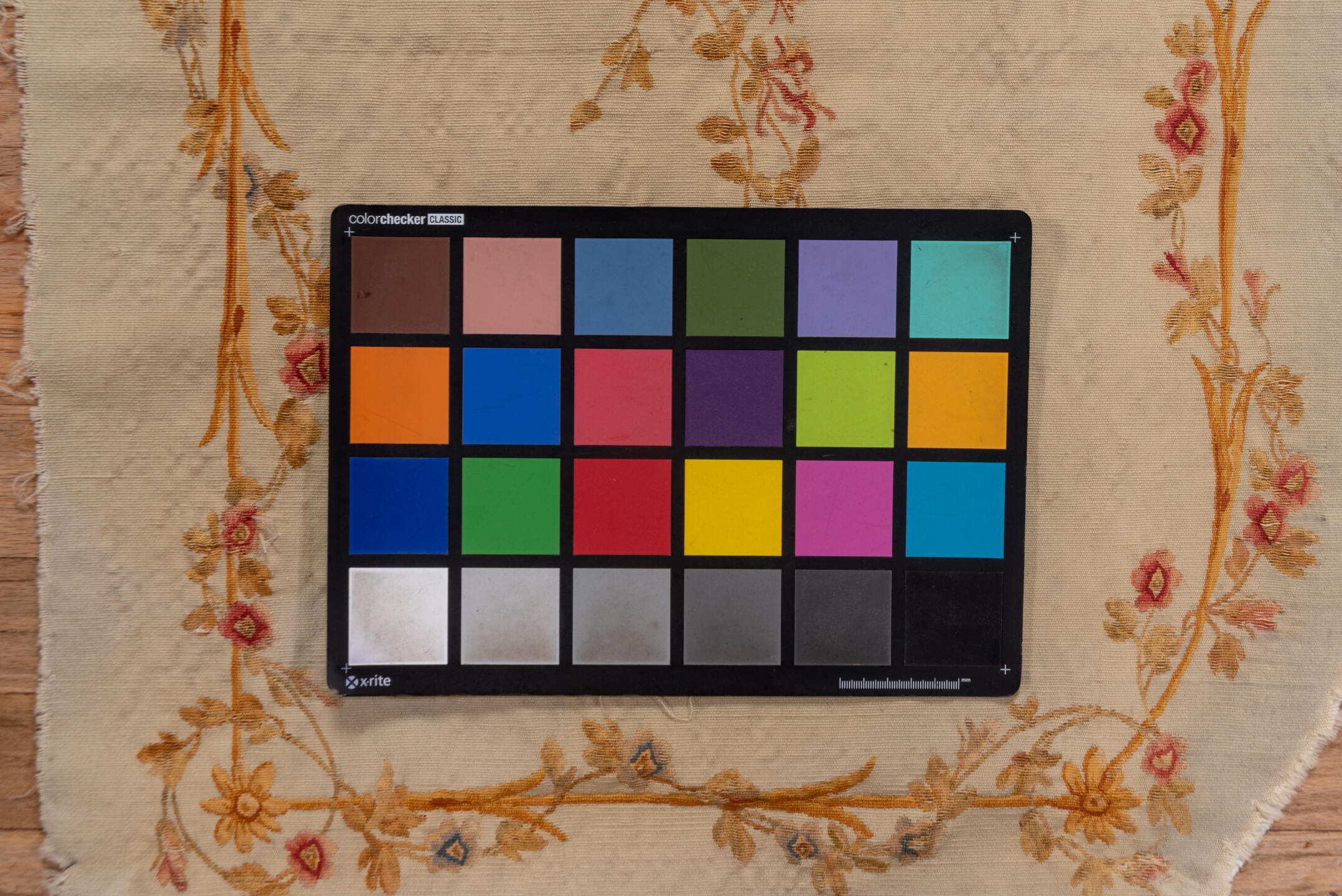 2' x 5' one-of-a-kind handmade vintage Aubusson small size rug. Color palette: brown, burlywood, off-white, orange, peru