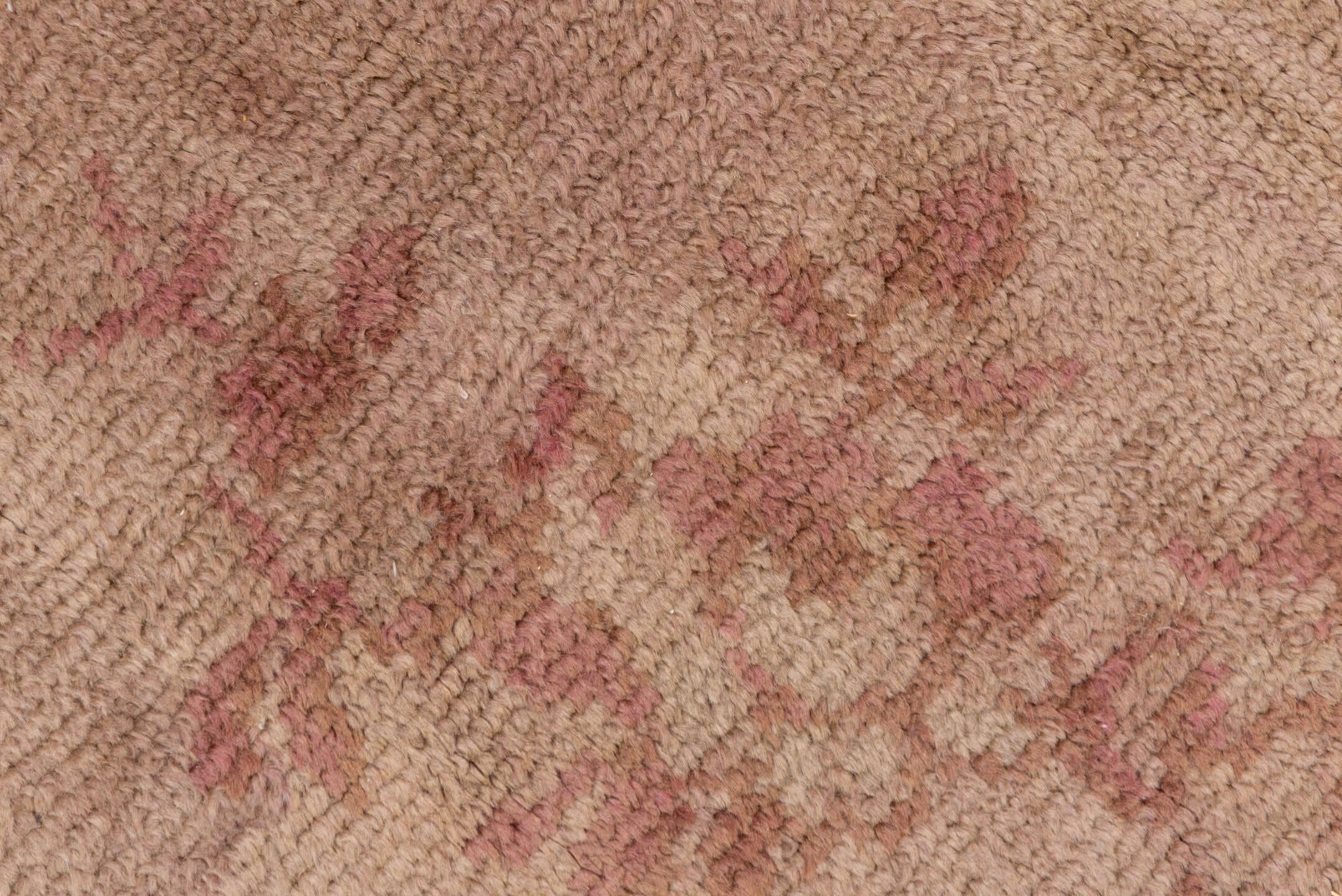 8' x 17' one-of-a-kind handmade antique Savonnerie rug. Color palette: beige, blush, rose, taupe, ivory, dusty pink, pink