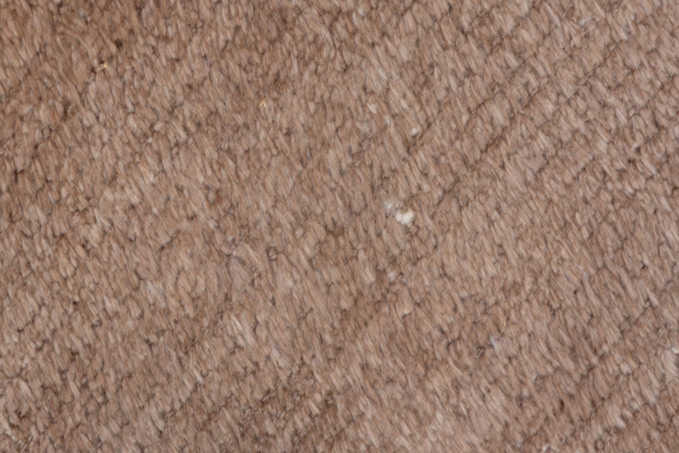 4' x 6' one-of-a-kind handmade vintage Tulu small size rug. Color palette: brown, gray, light gray, off-white, pink, snow