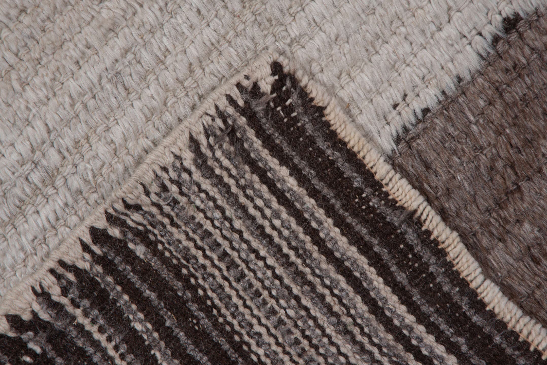 5' x 7' one-of-a-kind handmade antique Moroccan rug. Color palette: taupe, ivory, cream, greige, stone, beige, gray