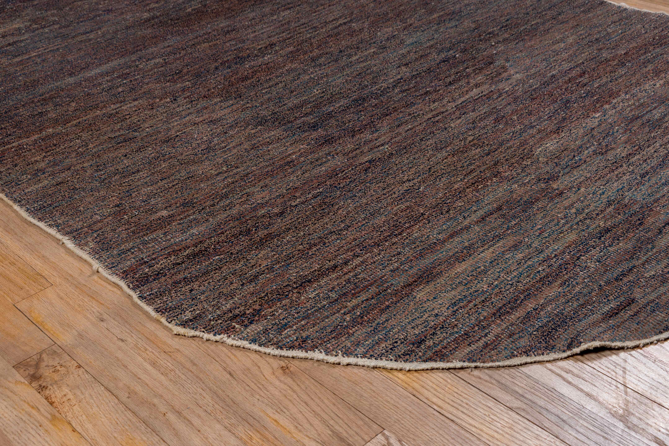 4' x 6' one-of-a-kind handmade antique Chinese small size rug. Color palette: brown, charcoal, taupe, slate, gray, black