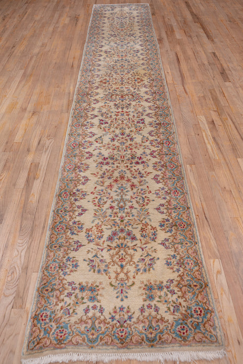 Vintage Kerman Runner Rug (2' x 16')