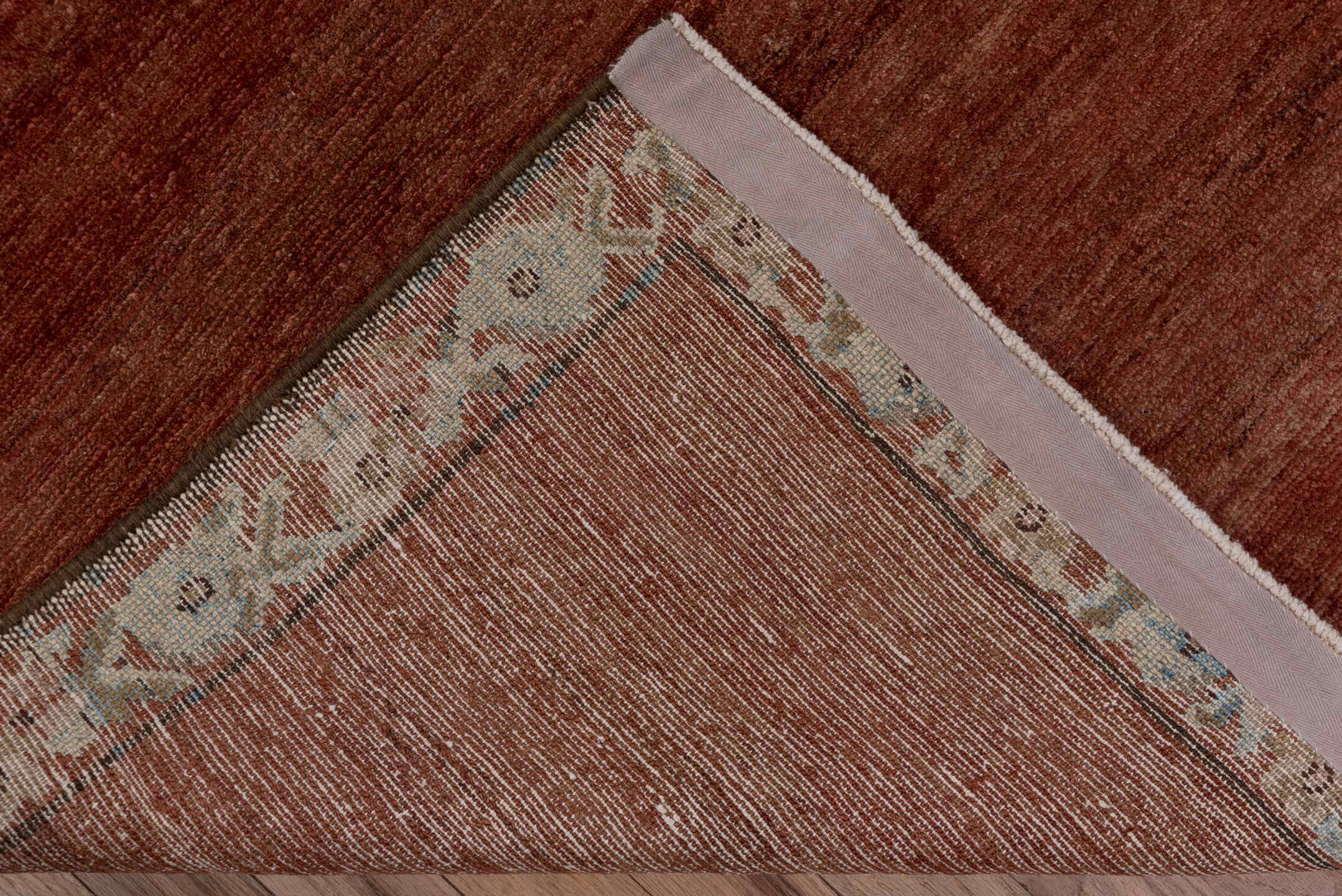 3' x 13' one-of-a-kind handmade antique Baktiary runner rug. Color palette: rust, terra cotta, ivory, brown, camel