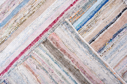 Antique Rag Rug Area Rug (8' x 12')