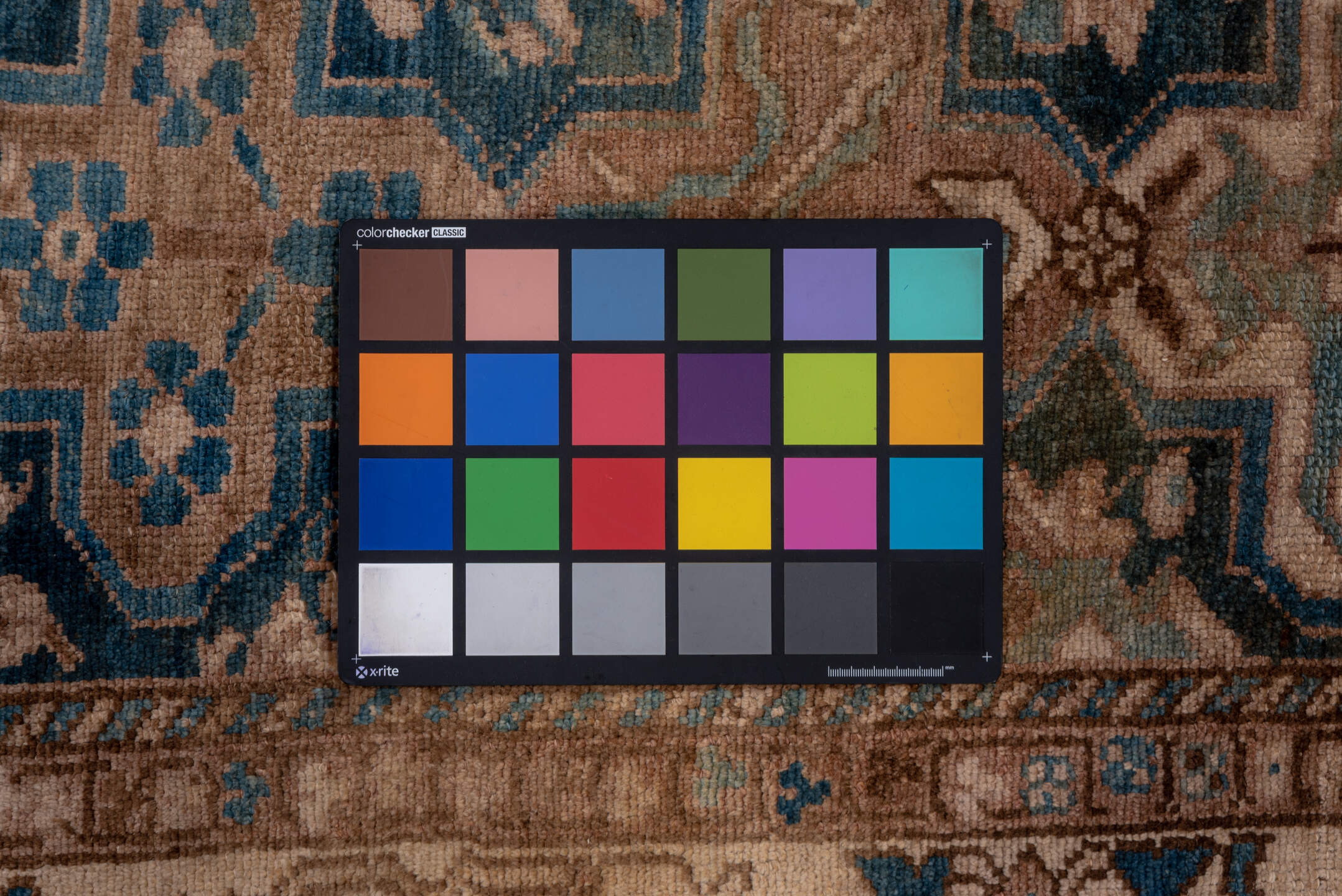 5' x 12' one-of-a-kind handmade antique Baktiary rug. Color palette: camel, taupe, teal, ivory, brown, slate, sky_blue