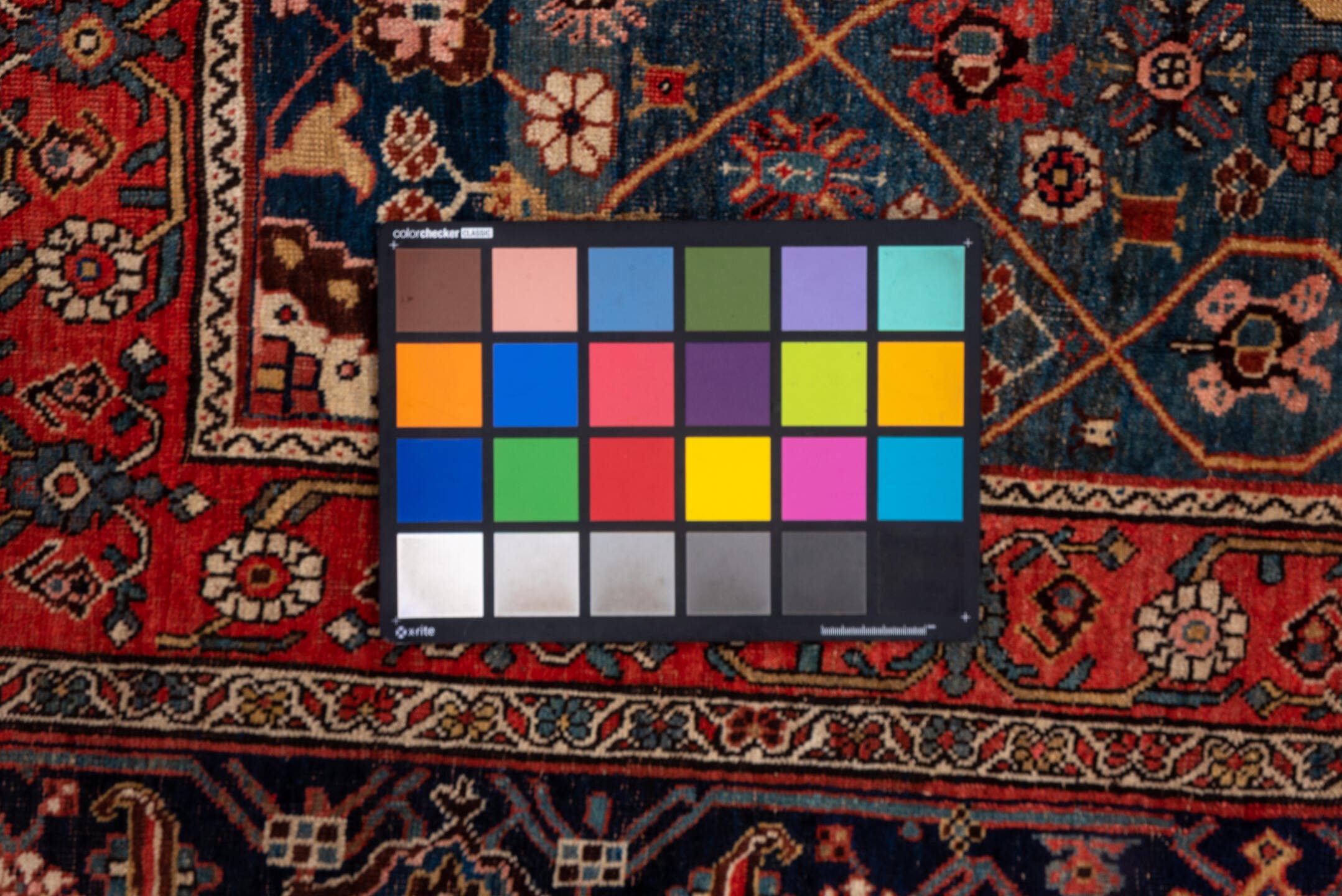 9' x 14' one-of-a-kind handmade antique Bidjar large size rug. Color palette: rust, navy, ivory, brick, slate, camel, rose