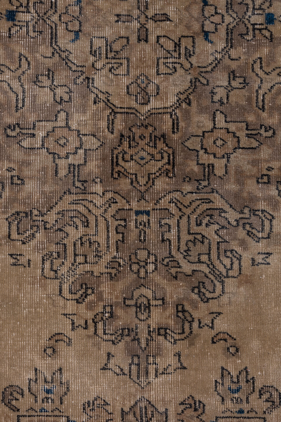 10' x 13' one-of-a-kind handmade antique Sparta large size rug. Color palette: camel, taupe, brown, slate, ivory, charcoal