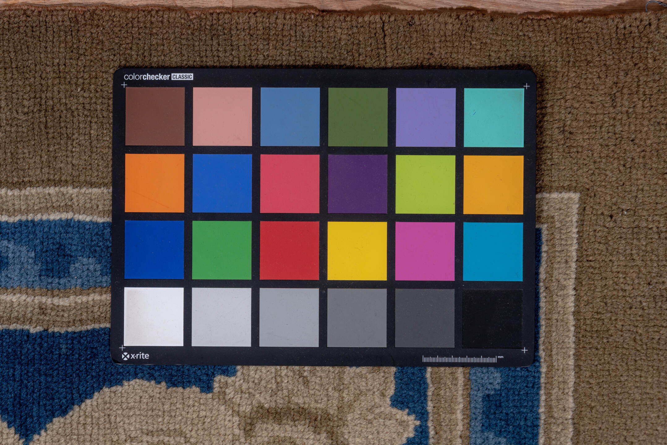 12' x 15' one-of-a-kind handmade vintage European oversize rug. Color palette: blue, brown, fiord, gray, pink, slate gray