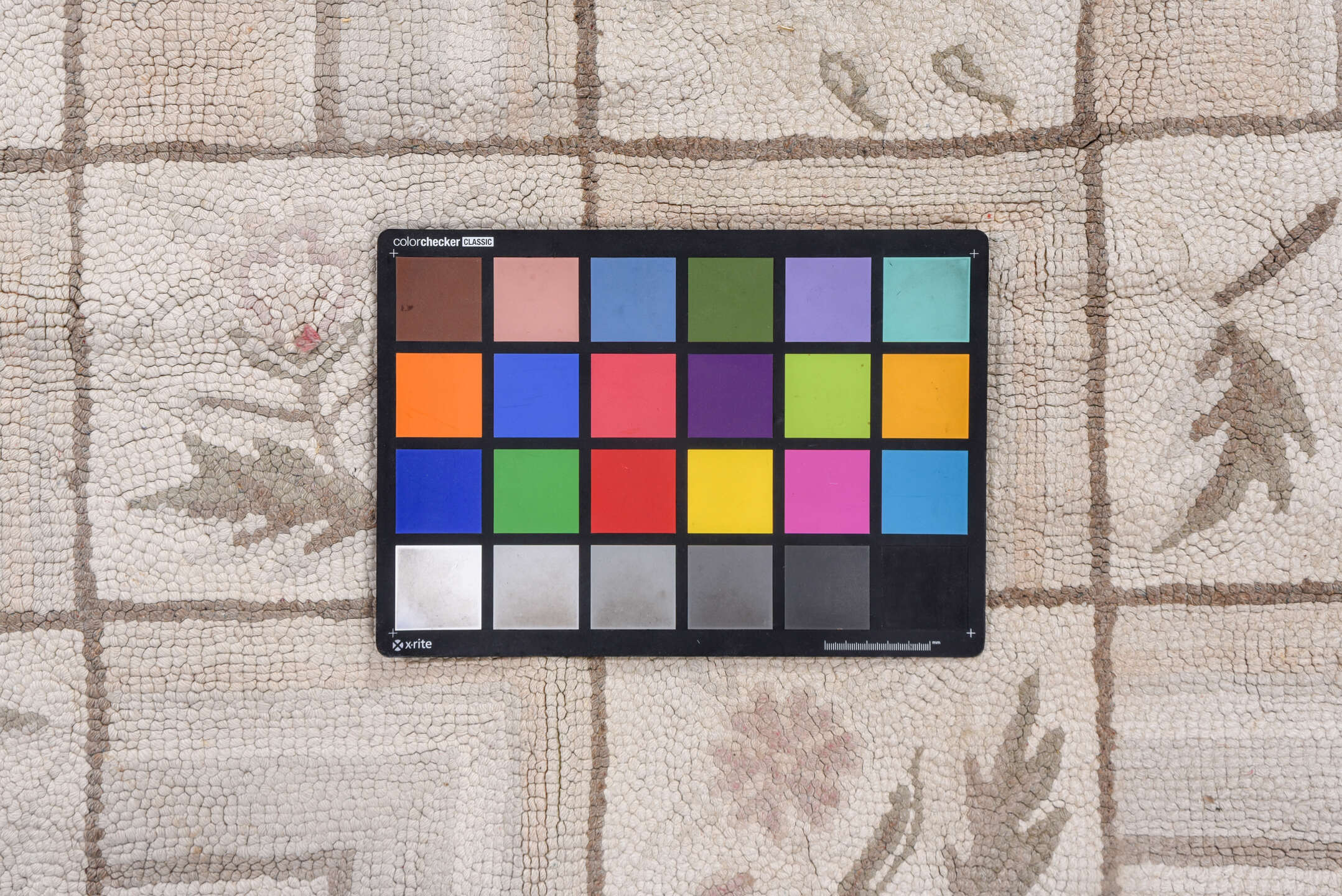 9' x 13' one-of-a-kind handmade antique Hooked large size rug. Color palette: ivory, taupe, beige, blush, sage, brown, gray